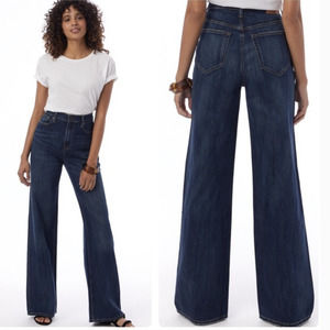 ABLE Wide Leg High Waist Dark Wash Jeans